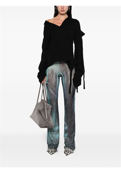 pantaloni mesh printed médaillon donna indigo JEAN PAUL GAULTIER | 25/03-W-TR019-M004P5557